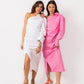 Pink Off-Shoulder Poplin Dress by Aya Osama Couture - Trendy, Elegant, and Comfortable Summer Dress for Women - Perfect for Casual or Party Wear