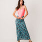 Neon Pink V Cut Top in Cotton Lycra - Trendy Women's Fashion by Aya Osama Couture