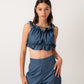 Women's Denim Embroidered Set - Stylish Denim Fabric Outfit - Made in Egypt