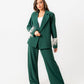 Women's Pure Crepe Mila Blazer Suit Set - Elegant Green Blazer & Pants - Made in Egypt